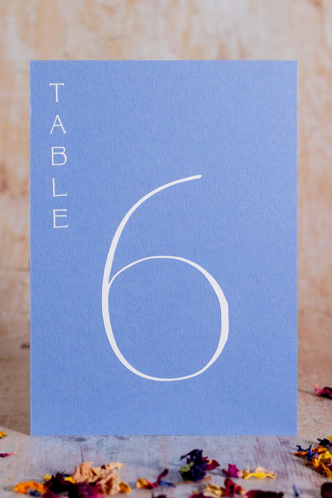 New Blue Table Numbers / Table Names - Personalised Wedding / Event Stationery