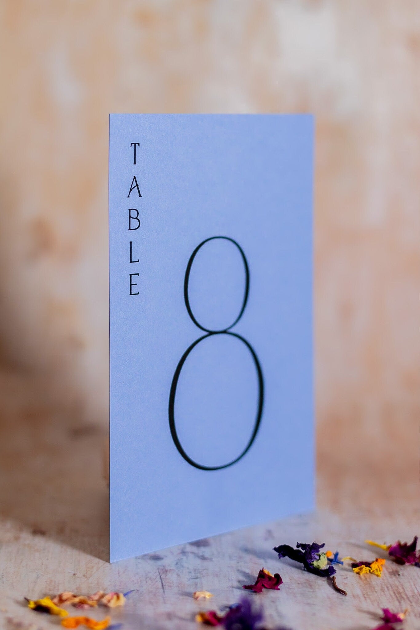 New Blue Table Numbers / Table Names - Personalised Wedding / Event Stationery