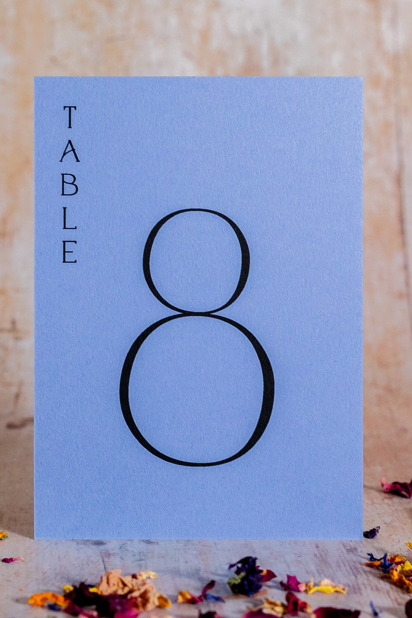 New Blue Table Numbers / Table Names - Personalised Wedding / Event Stationery