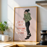 Coffee First Art Print | Wall Decor