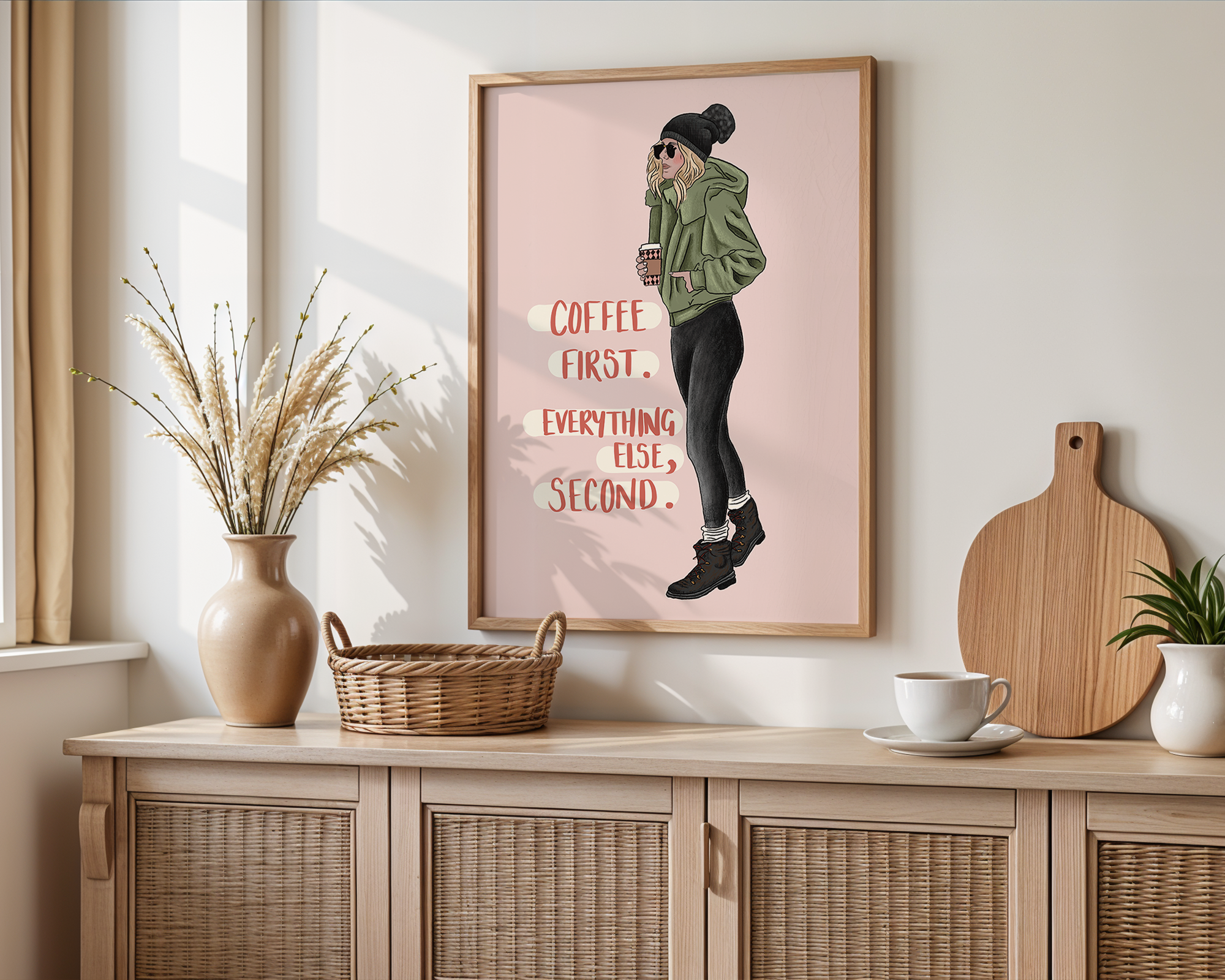 Coffee First Art Print | Wall Decor