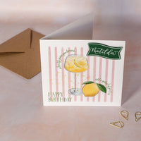 Personalised Lemon Cocktail Birthday Card