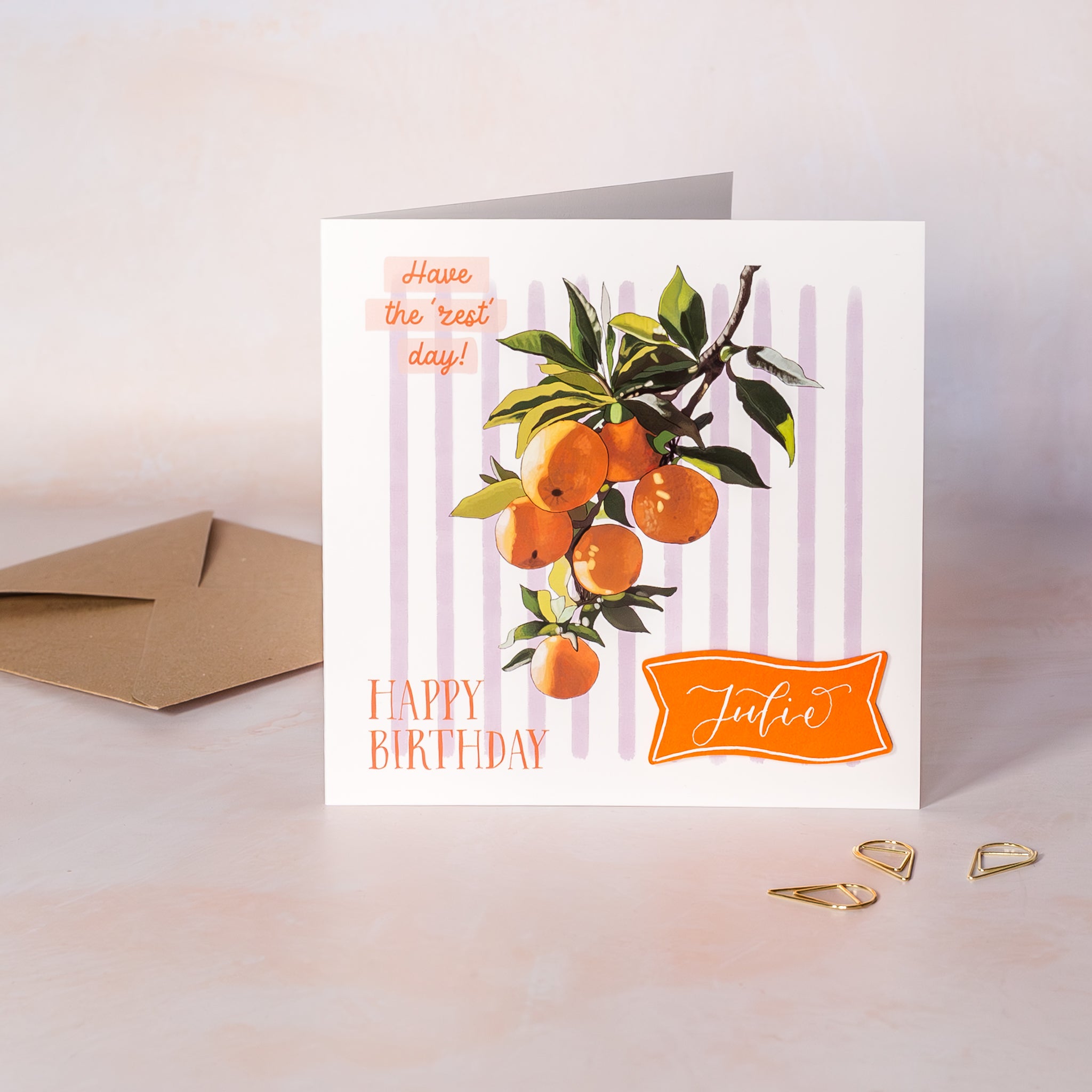 Personalised Oranges Birthday Card