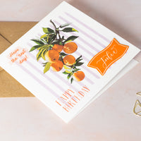 Personalised Oranges Birthday Card