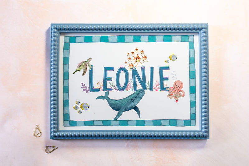 Kids Under the Sea Personalised Art Print