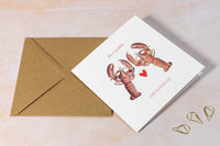 You're My Lobster Valentines Day Card