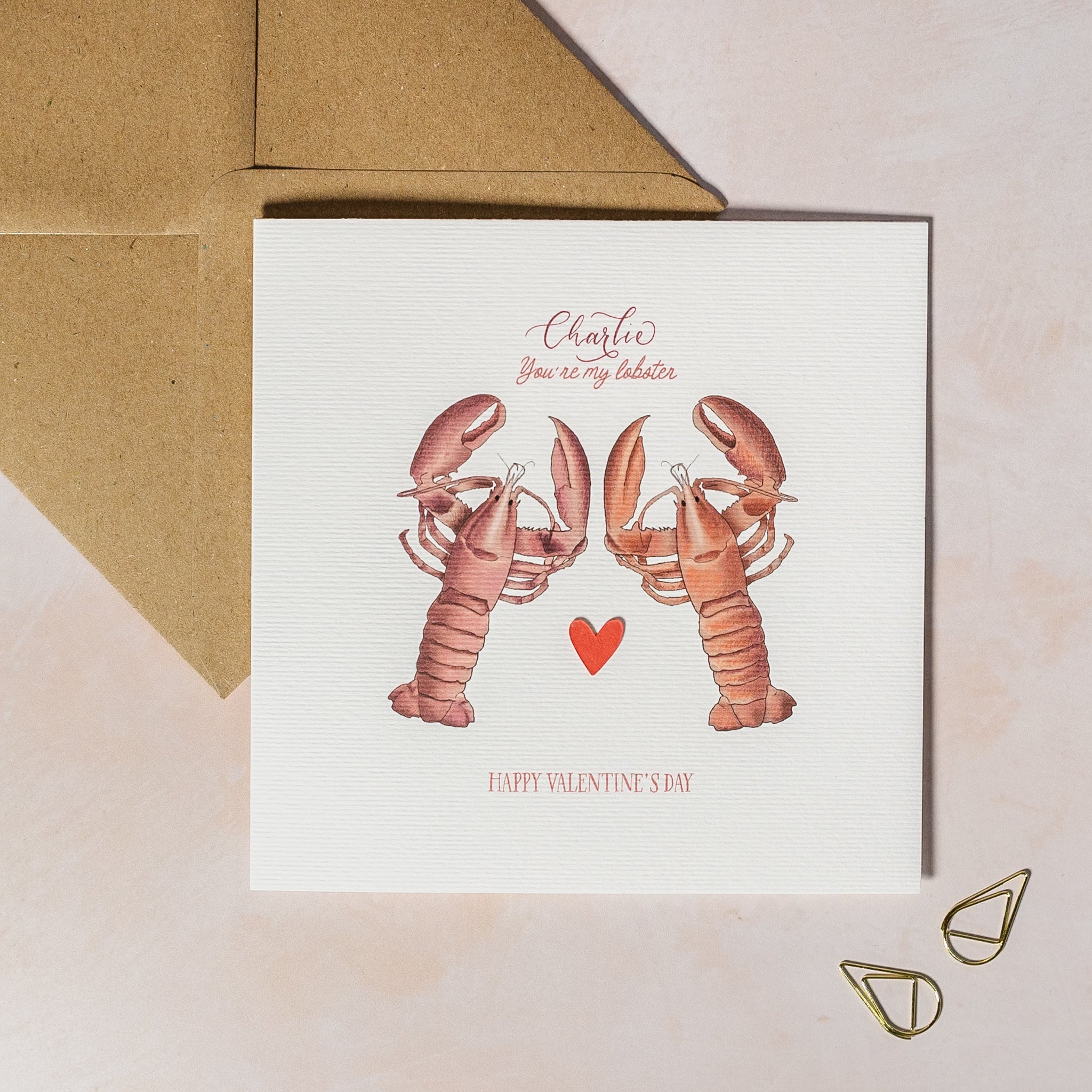 You're My Lobster Valentines Day Card
