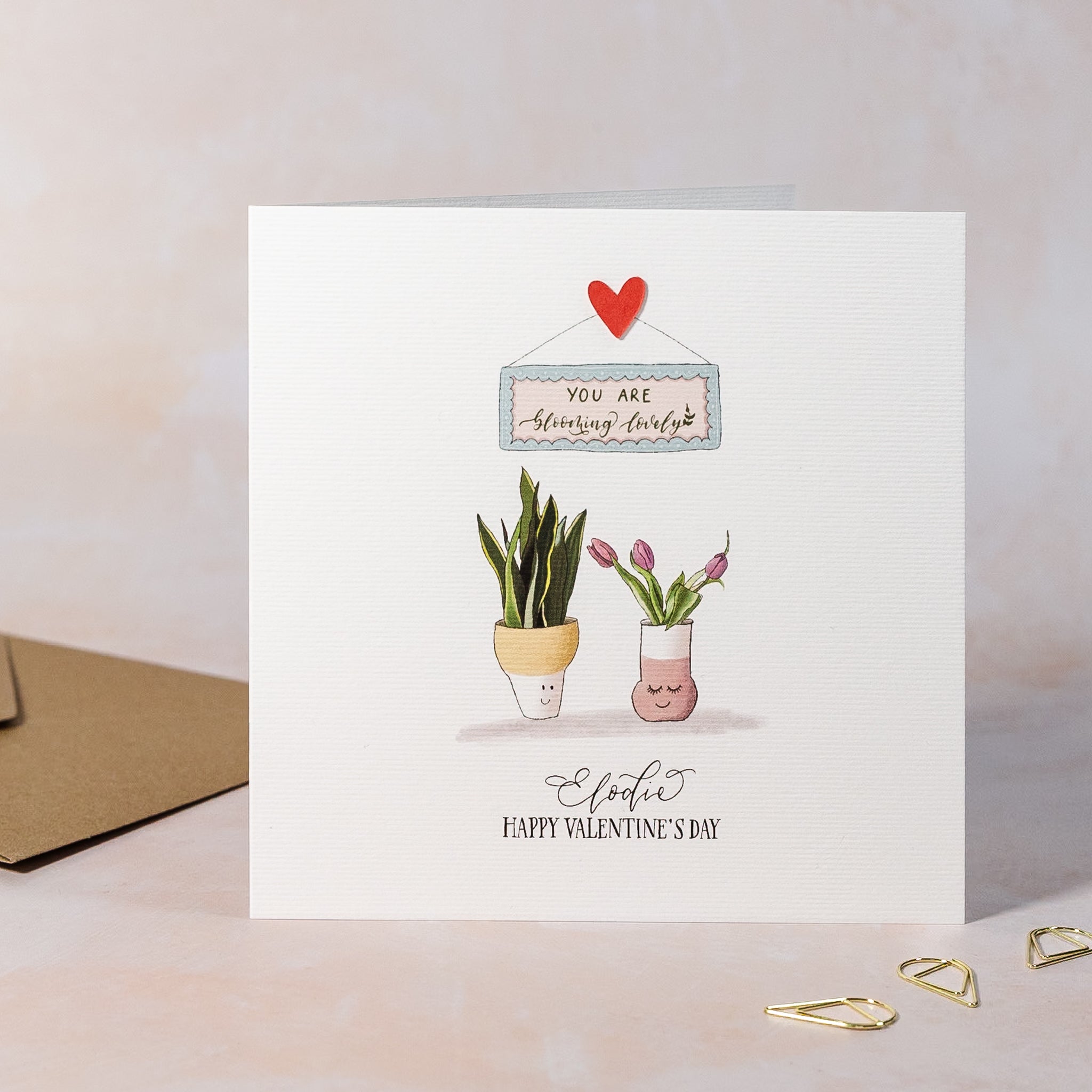 Personalised Valentine's Day Card - You Are Blooming Lovely