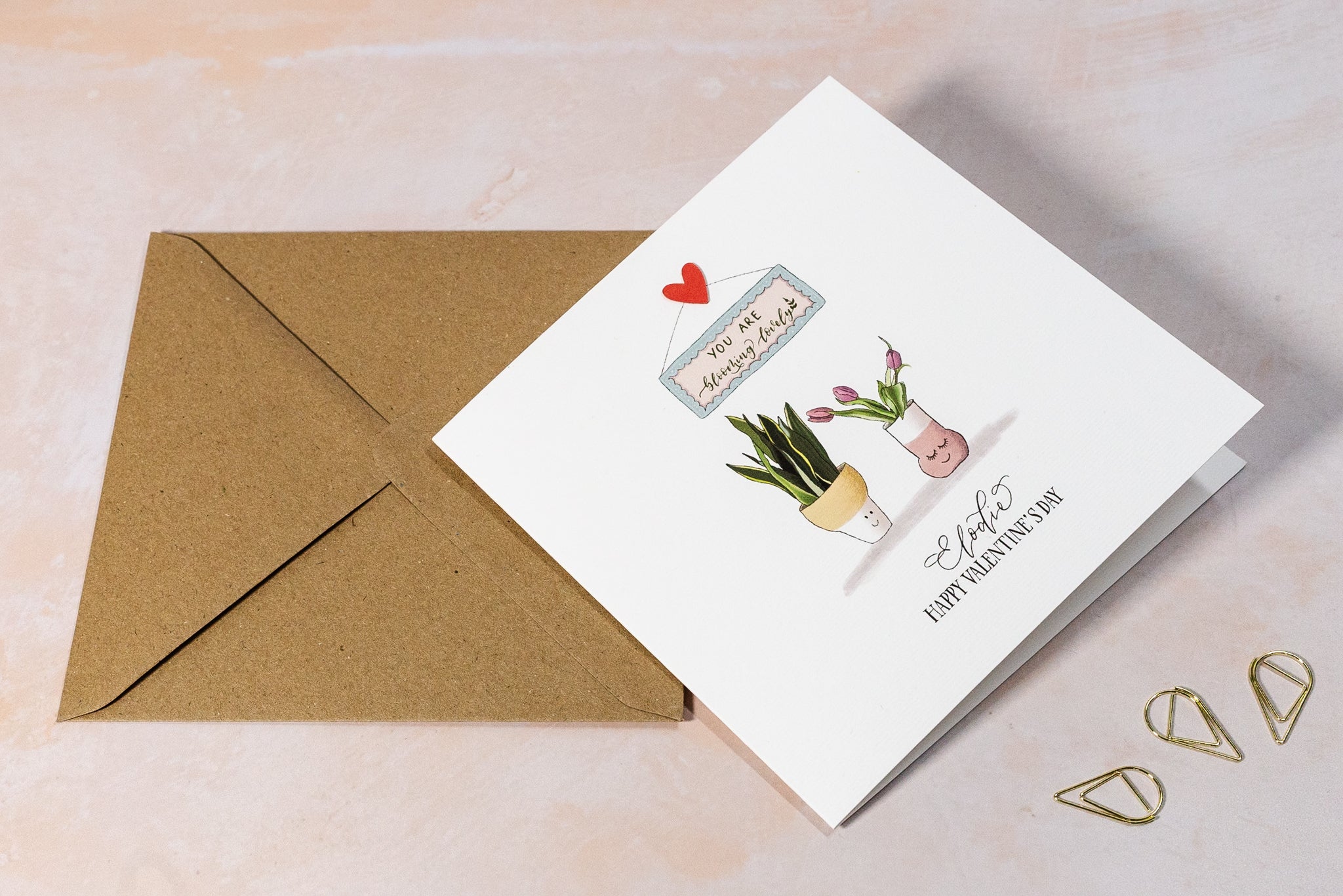 Personalised Valentine's Day Card - You Are Blooming Lovely