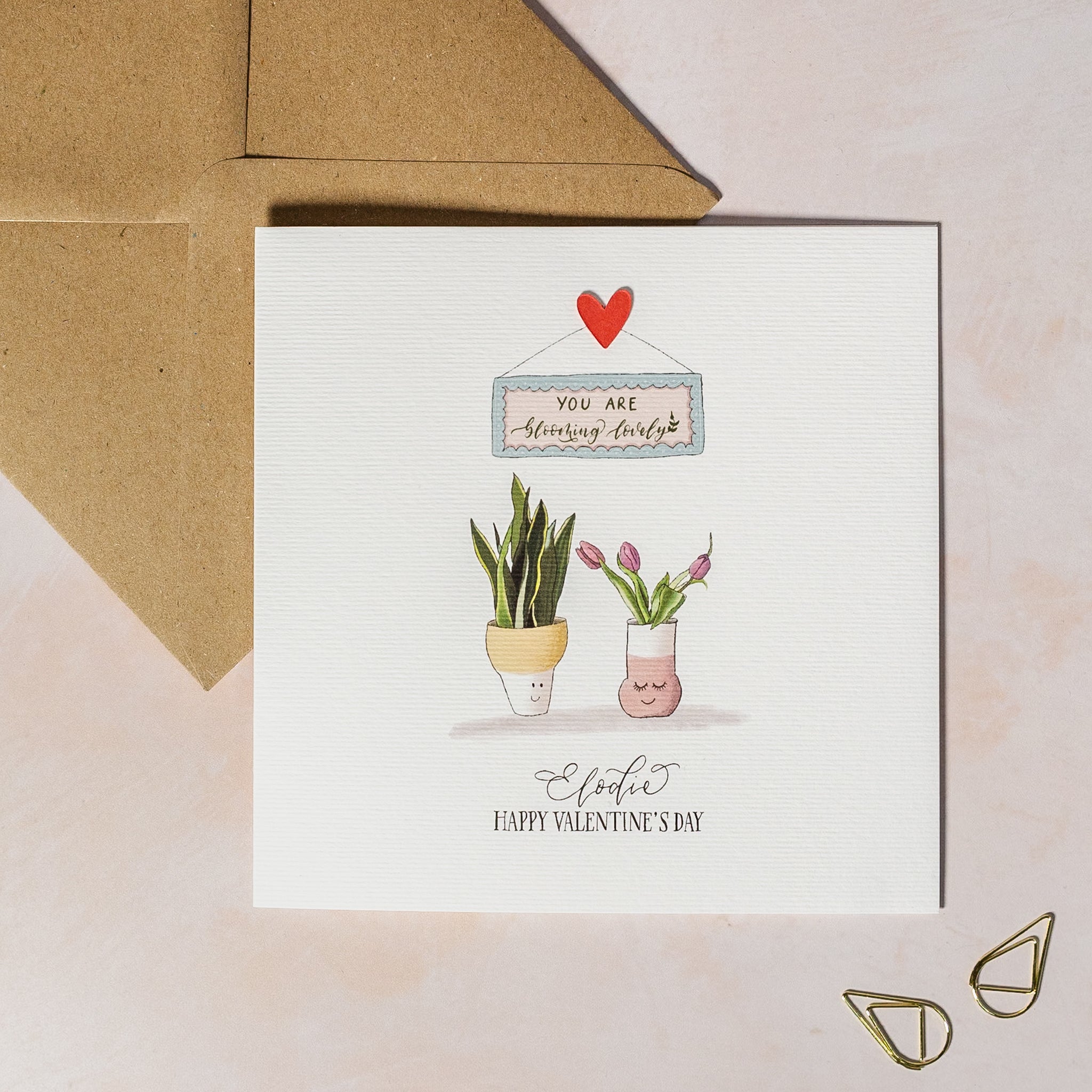 Personalised Valentine's Day Card - You Are Blooming Lovely