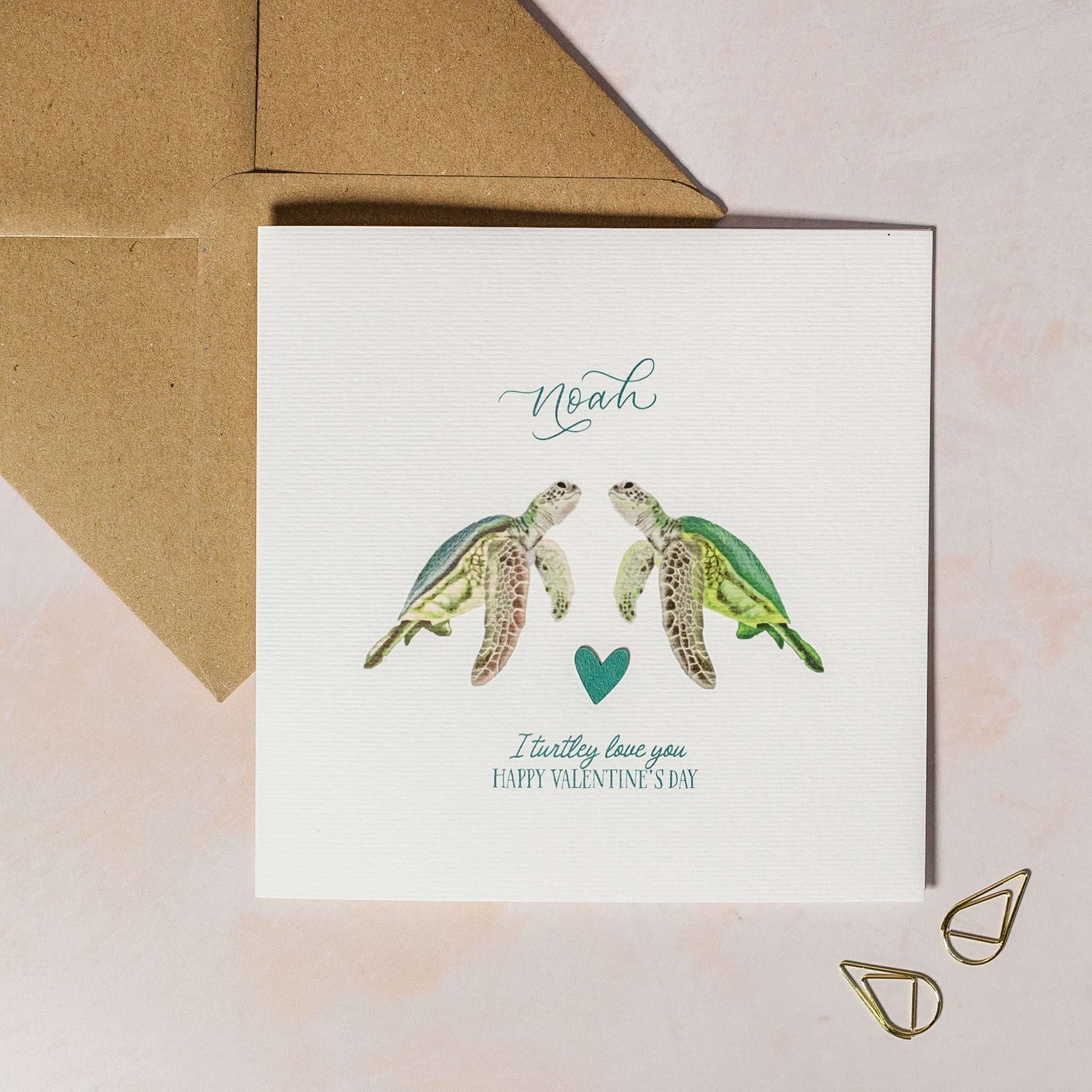 I Turtle-y Love You Valentines Day Card