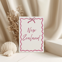 Pink Blue Bow Design Wedding Table Numbers or Table Names
