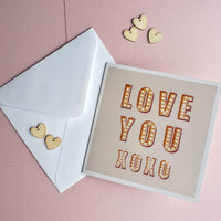 Love You XOXO - Valentine's / Anniversary Card
