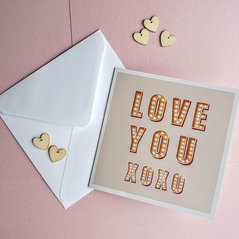 Love You XOXO - Valentine's / Anniversary Card