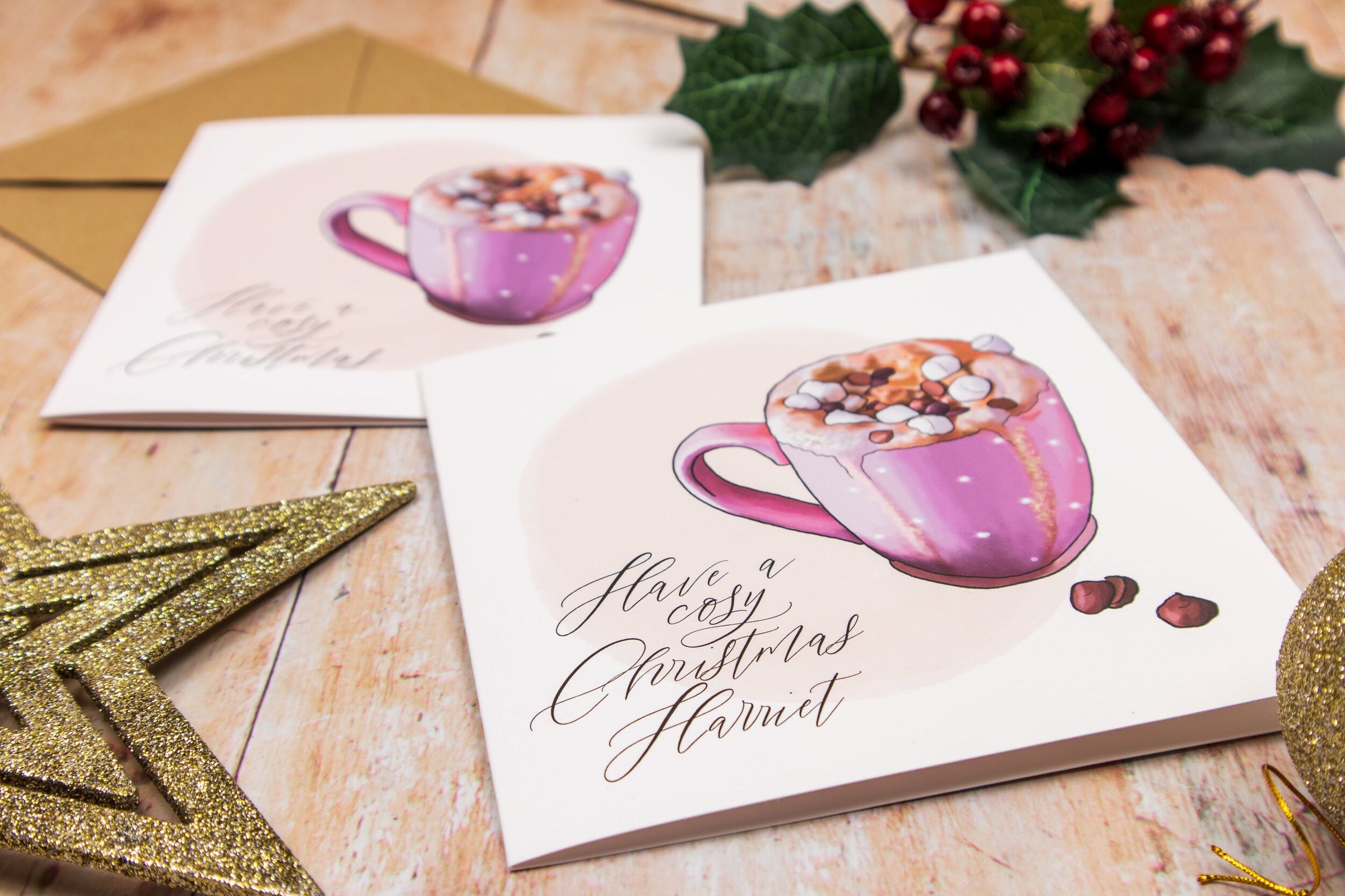 Personalised Hot Chocolate Christmas Card