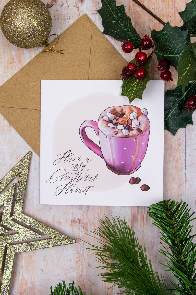 Personalised Hot Chocolate Christmas Card
