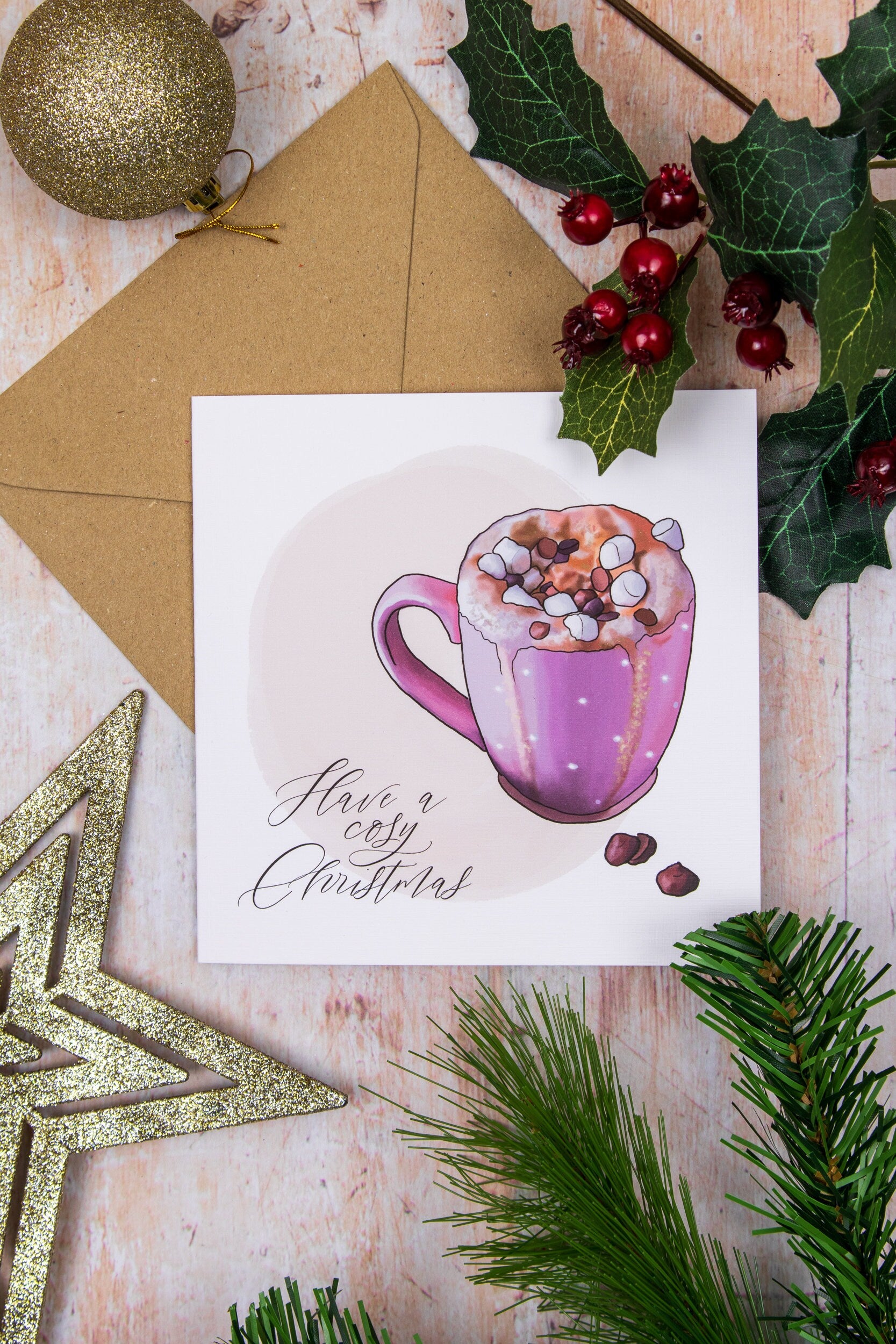 Personalised Hot Chocolate Christmas Card