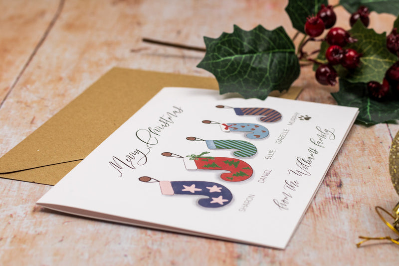 Personalised Christmas Stockings - Christmas Card