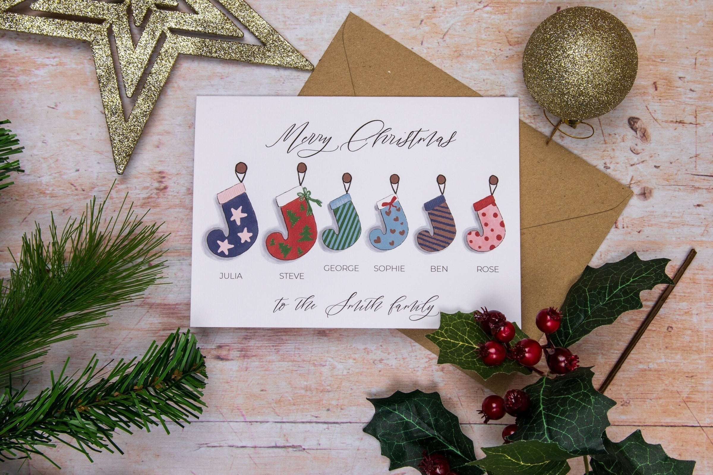 Personalised Christmas Stockings - Christmas Card