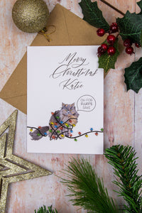 Personalised 'Grumpy Cat' Christmas Card