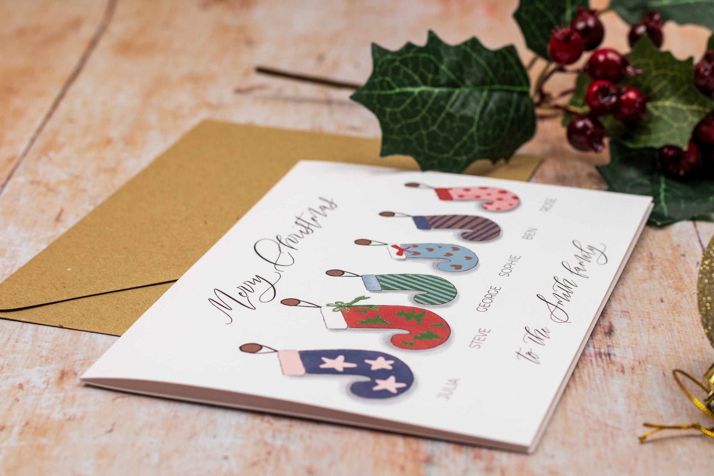 Personalised Christmas Stockings - Christmas Card