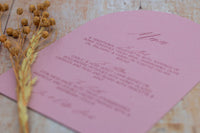 Personalised Arch Wedding Menu - Wedding Stationery / Event Stationery / Place Settings / Wedding Table