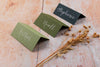 Sage Green Folded Place Cards - Wedding/Event Place Settings