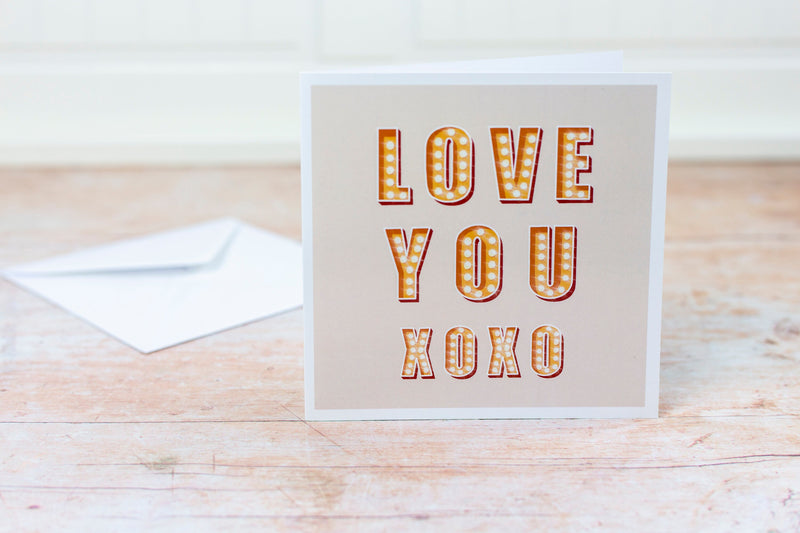 Love You XOXO - Valentine's / Anniversary Card