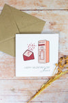 Personalised Valentine's Day Card - Pink Postbox and Love Letter