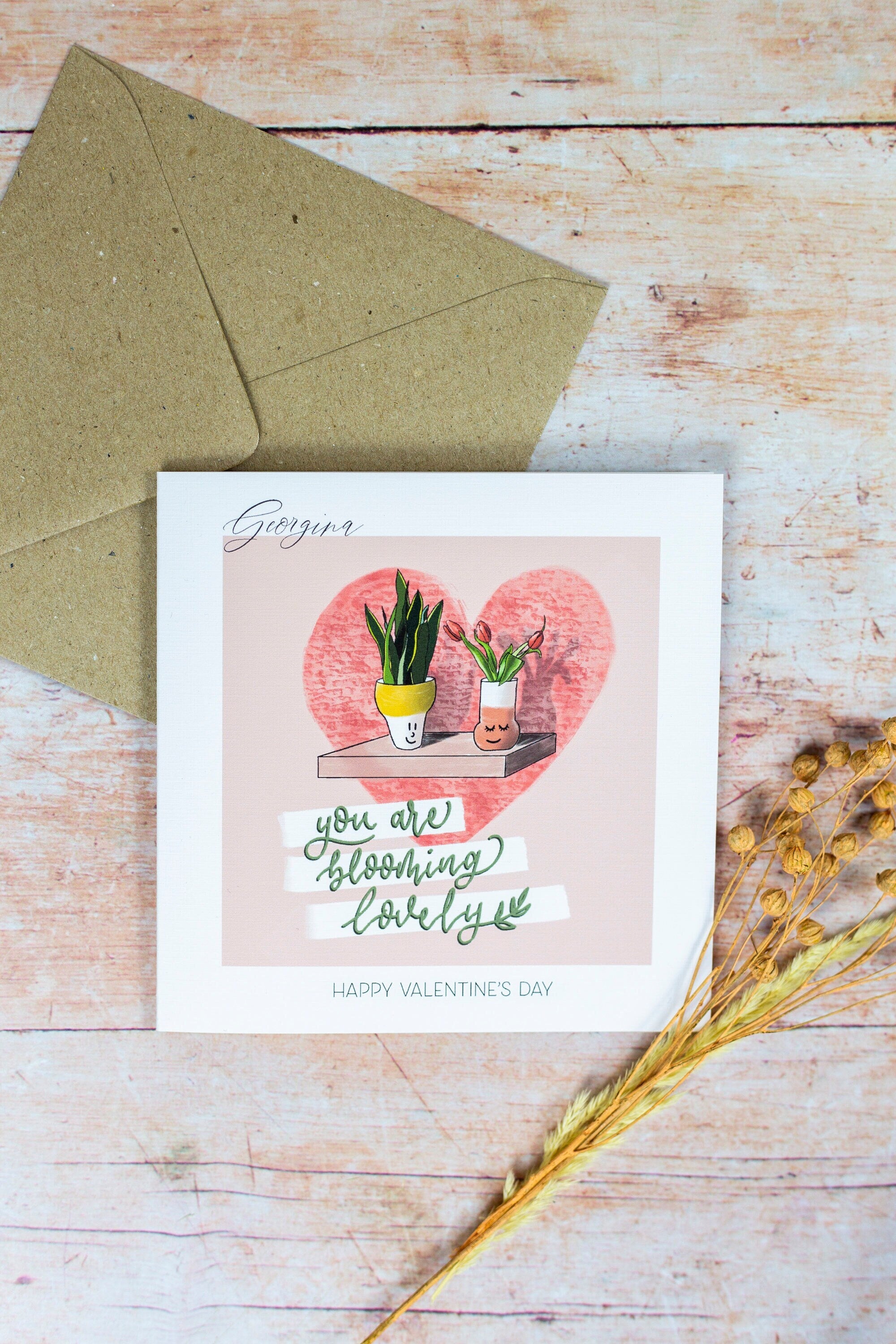 Personalised Valentine's Day Card - You Are Blooming Lovely