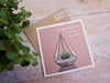 New Home Card - Terrarium/Succulent Illustration - Greetings Card