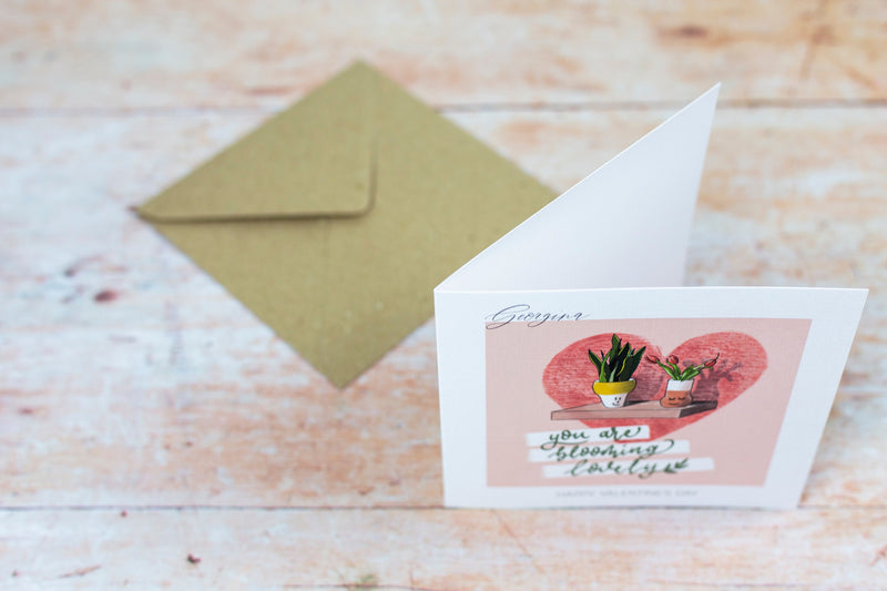 Personalised Valentine's Day Card - You Are Blooming Lovely