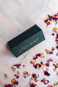 Racing Green Folded Place Cards - Wedding / Event Place Settings