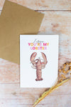 Personalised Lobster Valentines Day / Anniversary Card - You're My Lobster / Friends Quote