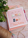 Cocktail Jars Birthday Card - Greetings Card / Pink / Drinks