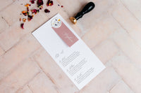 Wedding Menu with Wax Seal and Place Card - Event Menu / Party Decor