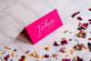 Hot Pink Folded Place Cards - Wedding / Event Place Settings