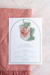 Pink Cocktail Illustration Wedding Menu - Event Menu / Party Decor / Personalised Menu
