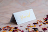 Cool Blue Folded Place Cards - Wedding/Event Place Settings