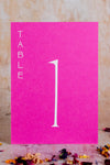 Hot Pink Table Numbers / Table Names - Personalised Wedding / Event Stationery