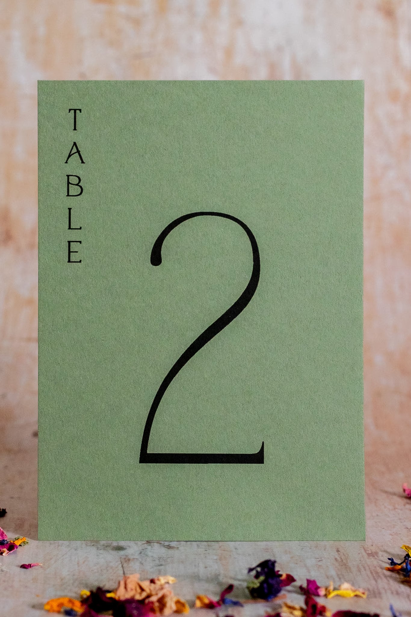 Mid Green Table Numbers / Table Names - Personalised Wedding / Event Stationery