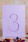 Lavender Table Numbers / Table Names - Personalised Wedding / Event Stationery