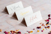 Mist Folded Place Cards - Wedding/Event Place Settings / Natural / Beige / Cream