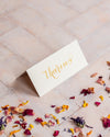 Mist Folded Place Cards - Wedding/Event Place Settings / Natural / Beige / Cream