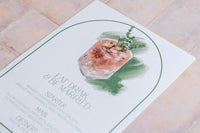 Pink Cocktail Illustration Wedding Menu - Event Menu / Party Decor / Personalised Menu