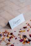 Cool Blue Folded Place Cards - Wedding/Event Place Settings