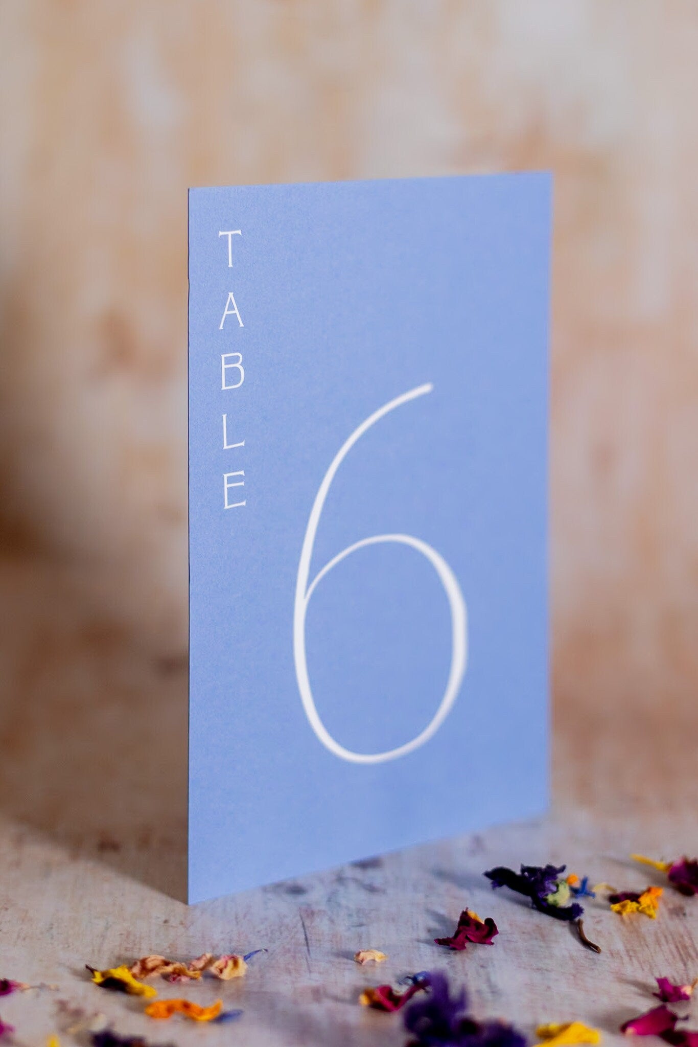 New Blue Table Numbers / Table Names - Personalised Wedding / Event Stationery