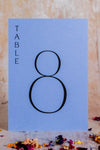 New Blue Table Numbers / Table Names - Personalised Wedding / Event Stationery