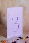Lavender Table Numbers / Table Names - Personalised Wedding / Event Stationery